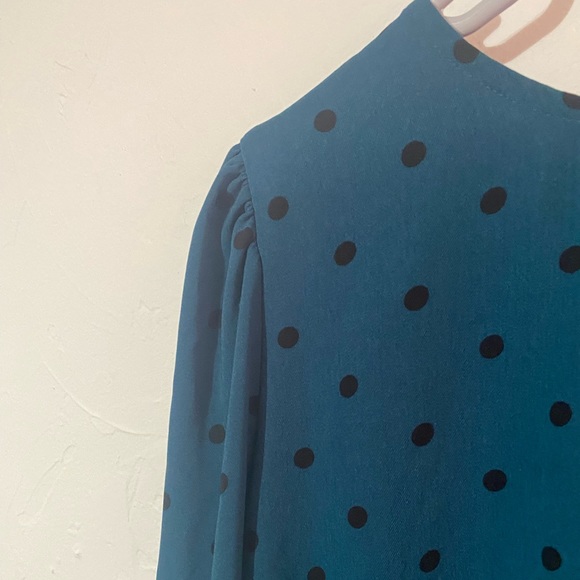 Greenish, navy, black, polkadotted, short dress Size large brand, Old Navy - Picture 5 of 5